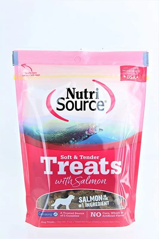 Nutrisource Soft & Tender Salmon Dog Treats – 14 oz