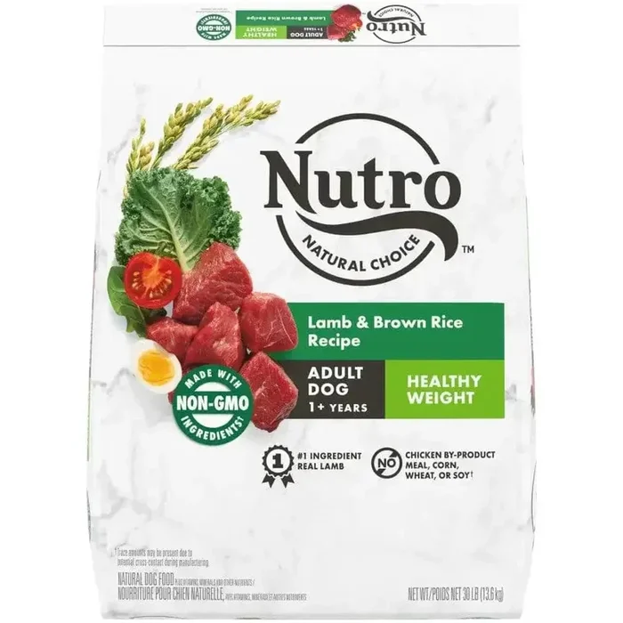 Nutro Products Natural Choice Healthy Weight Adult Dry Dog Food Lamb & Brown Rice, 30 lb