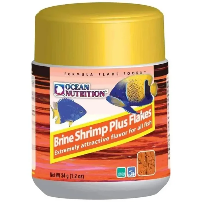 Ocean Nutrition Brine Shrimp Plus Flakes Fish Food 1.2 oz
