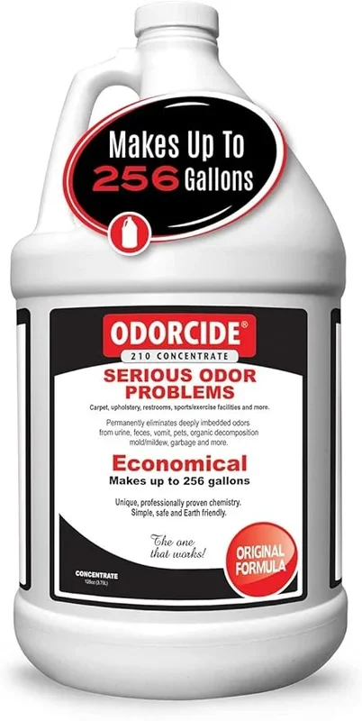 Odorcide Odor Eliminator Concentrate: Odor Eliminator for Strong Odor on Carpets, Hardwood & More – Smoke, Sweat & Pet Odor Eliminator for Home w/Non-Enzymatic Formula, 1 Gallon