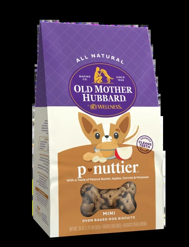 Old Mother Hubbard Crunchy Classic Natural Dog Treats, Mini P-Nuttier, 20oz