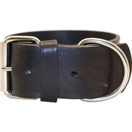 Omni Pet, Latigo Leather 1 Ply Dog Collar, 2 X 29 Inches,Black