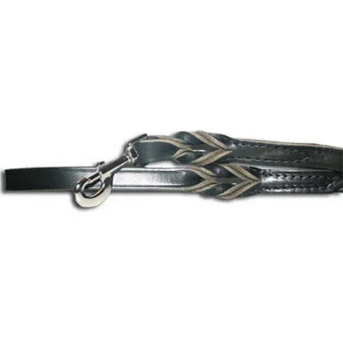Omni Pet, Omnipet Latigo Twist Leather Lead, 3/8 Inches X 4Feet,Black
