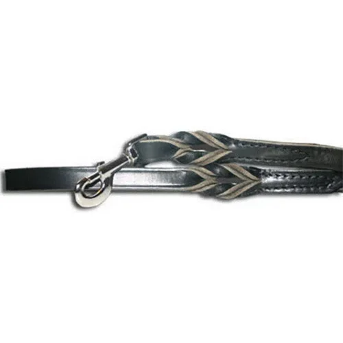 Omni Pet, Omnipet Latigo Twist Leather Lead, 3/8 Inches X 6Feet,Black