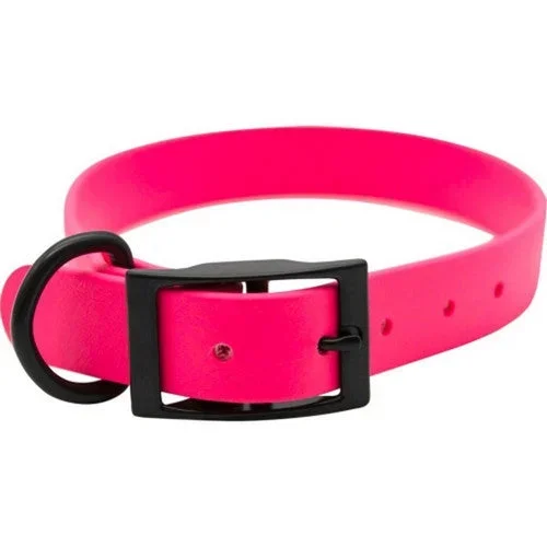 Omni Pet, Zeta Biothane Dog Collar W/ Blk Hardware, 3/4 X 16 Inches,Ruby
