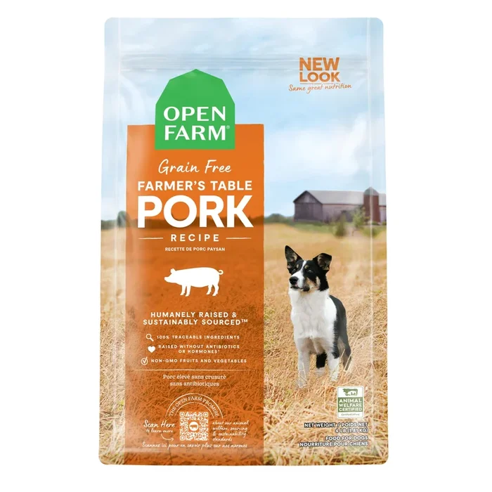 Open Farm Farmer’s Table Grain-Free Pork Recipe Dry Dog Food – 22 Lbs