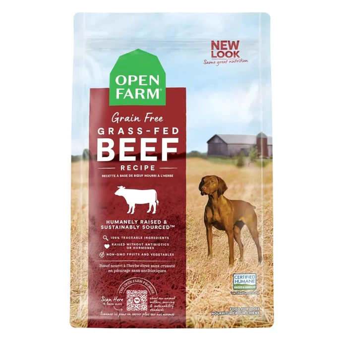 Open Farm Grain-Free Grass-Fed Beef Recipe Dry Dog Food – 11 Lbs