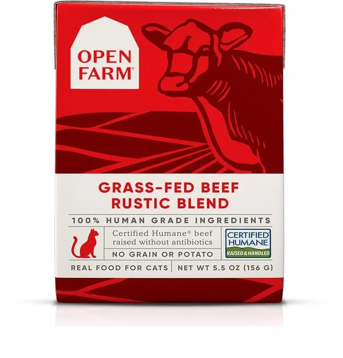 Open Farm Rustic Blend Grain-Free Grass-Fed Beef Blend Wet Cat Food – 5.5 Oz – Case of 12