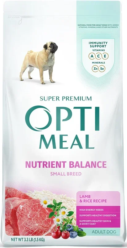 Optimeal Small Breed Nutrient Balance Lamb & Rice Recipe Adult Dog Dry Food