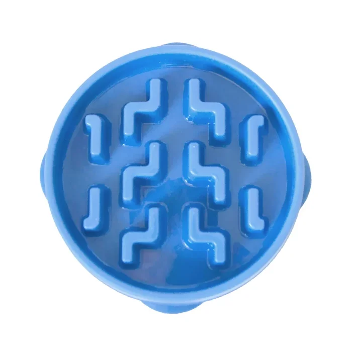 Outward Hound Fun Feeder Slo-Bowl Slow Feeding Dog Bowl – Blue – Medium/Mini