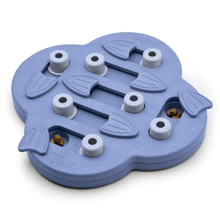 Outward Hound Hide N’ Slide Interactive Treat Rewarding Puzzle Dog Toy – Blue