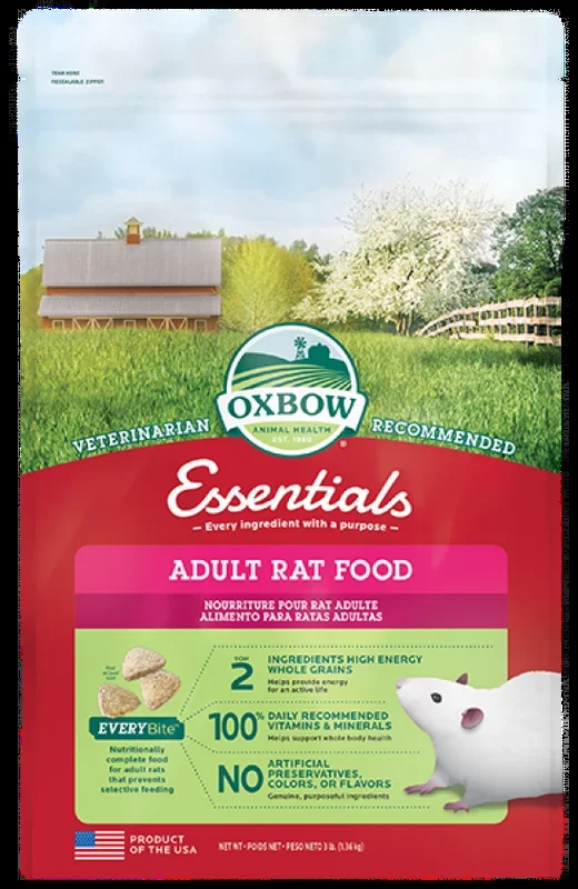 Oxbow Essentials – Adult Rat Food, 3-lb Bag