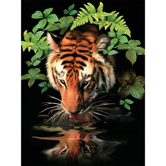 Paint by Numbers Thirsty Tiger PJS57