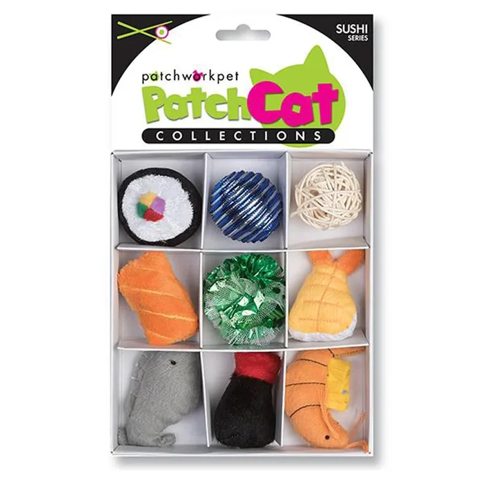 Patchwork Pet Sushi Box 7″ Cat Toy