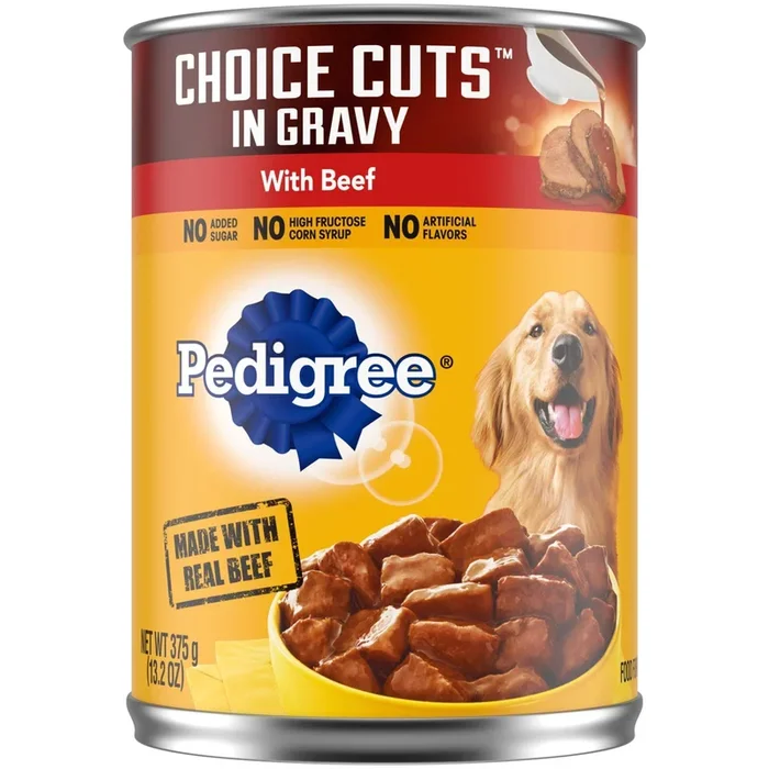 Pedigree Choice Cuts Beef with Gravy Adult Canned Dog Food – 13.2 Oz – Case of 12