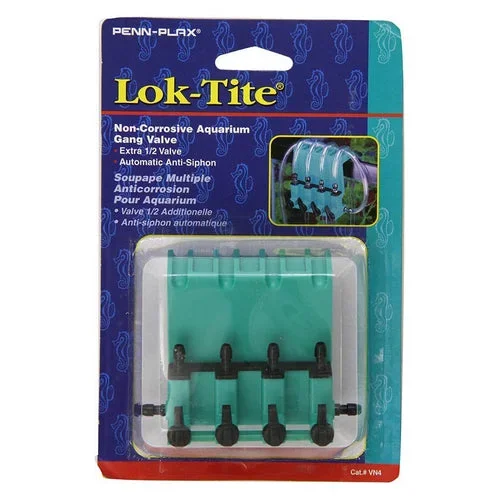 Penn Plax, Penn Plax Lok-Tikte Plastic Valve with Hanger 4 Gang Valve, 1 count