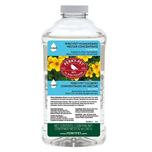 Perky-Pet Hummingbird Nectar Concentrate Wild Bird Food – Clear – 32 Oz