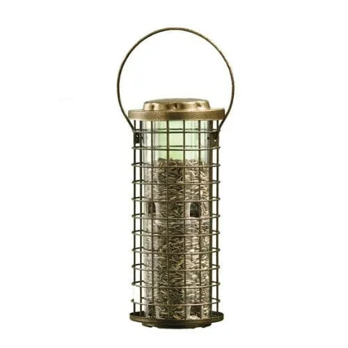 Perky-Pet Squirrel Stumper Bird Tubed Wild Bird Feeder – Nickel – 3 Lbs Cap