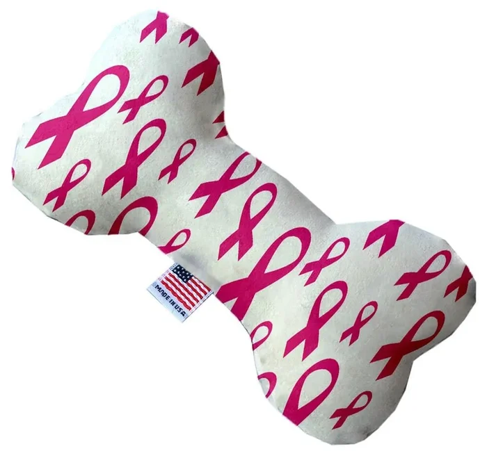 Pet and Dog Plush Heart or Bone Toy, “Fall Harvest Group” (Available in different sizes, and 12 different pattern options!) Pink Ribbons 8″ Plush Bone