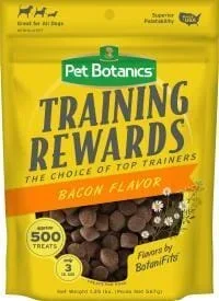 Pet Botanics Training Rewards Grain-Free Bacon Soft and Chewy Dog Treats – Mini – 20 Oz