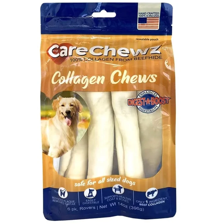 Pet Factory Carechewzâ® Collagen Rovers Natural Dog Chews – Natural – 14 Oz – 6 Pack