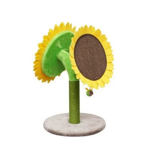 Pet Pals, PetPals Double Sunflower Cat Scratcher, 1 Each / 25.5 Inch / Green & Yellow