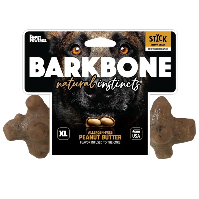 Pet Qwerks BarkBone Stick Peanut Butter Nylon Dog Chews – Extra Large