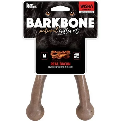 Pet Qwerks, Wish Barkbone Usa Dog Chew, Medium,Bacon