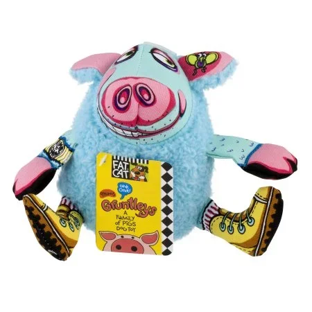 Petmate Fat Cat Mini Gruntleys Soundmaking Canvas and Plush Cat Toy