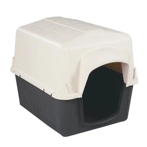 Petmate, Petmate Barnhome III Dog House, Bleached Linen/Black, 1 Each/Medium