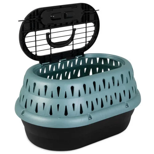 Petmate, Petmate Top Load Cat Kennel, Green Frost, 1 Each/19 in