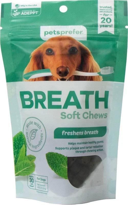 Pets Prefer Breath Soft Chews for Dogs – 30 Count