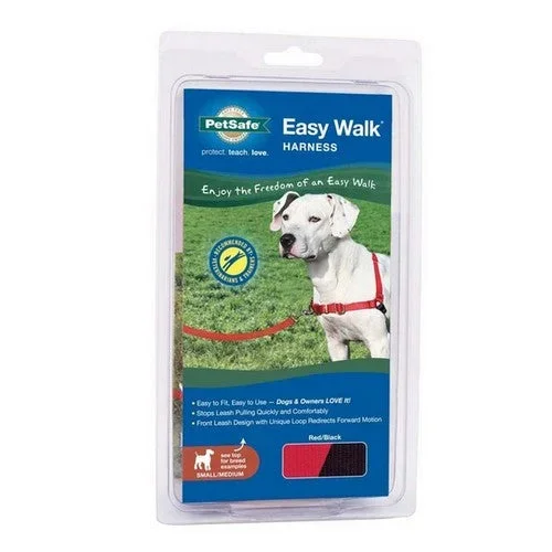 PetSafe, PetSafe Easy Walk Dog Harness, Black/Red, SM/Medium