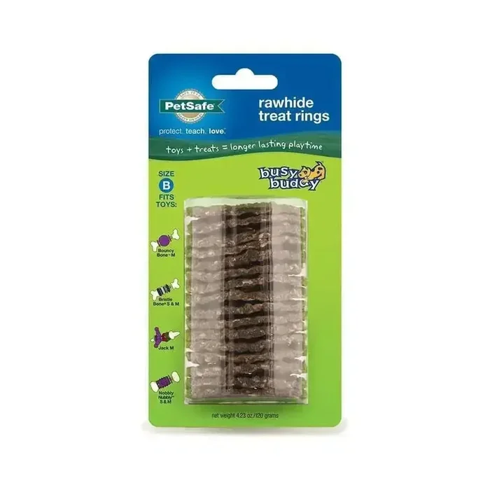 PetSafe® Busy Buddy® Sportsmen Ultra-Thick Natural Rawhide Rings for Dog Medium