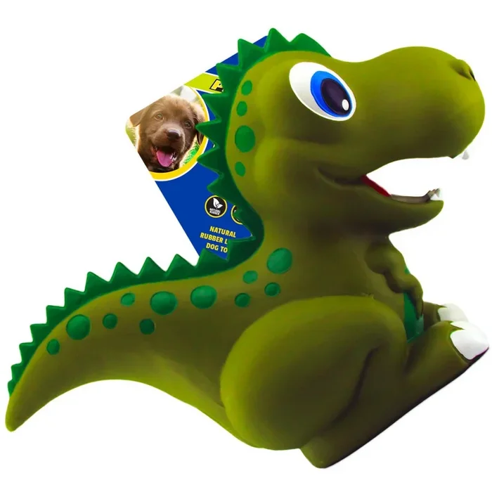 Petsport USA, Petsport USA NaturFlex Dinosaur Latex Dog Toy, T-Rex, 9 Inches, Large