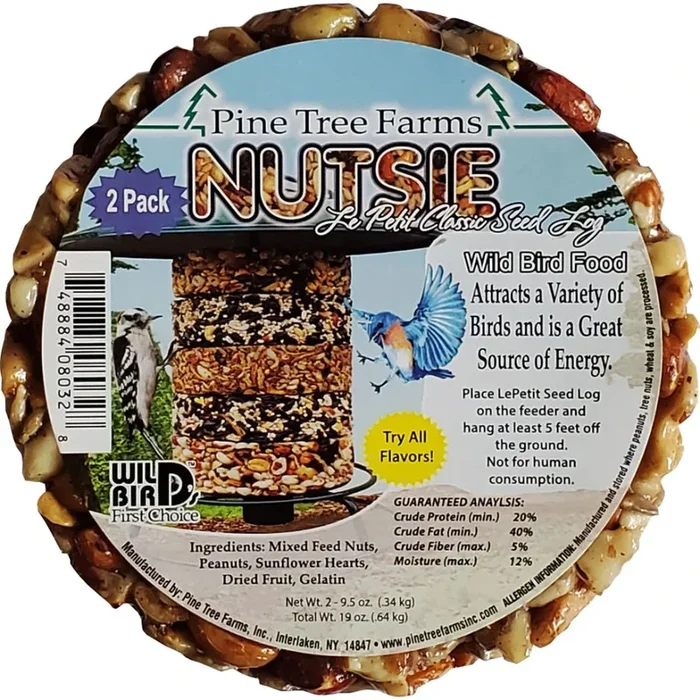 Pine Tree Farms Le Petit Nutsie Classic Seed Log 9.5 oz. (2 pack)