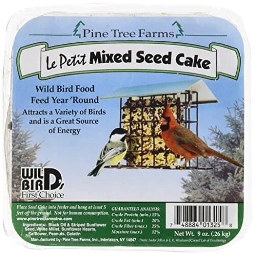 Pine Tree Farms Le Petit Seed Cake Wild Bird Food – Mixed – 9 Oz