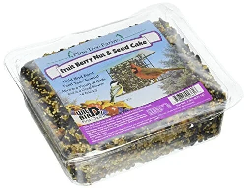 Pine Tree Farms Seed Cake Wild Bird Food – Fruit Berry and Nut – 2 Lbs