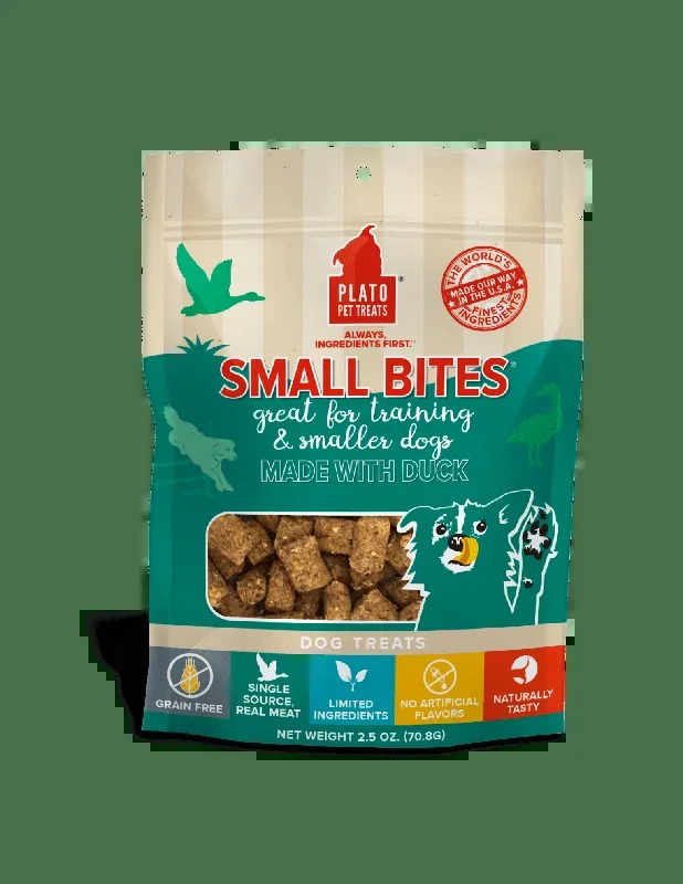 Plato Small Bites Duck Dog Treats