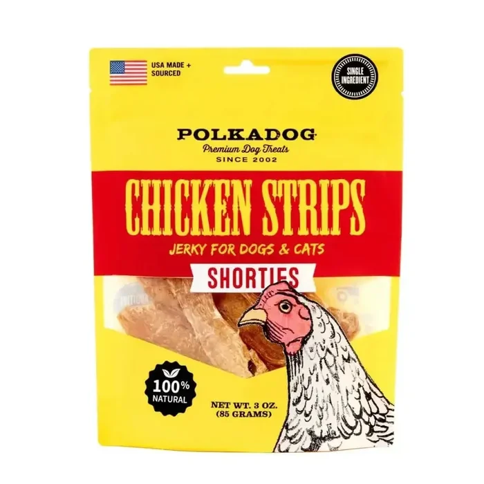 Polka Dog Chicken Strip Jerky Shorties Dog & Cat Treats