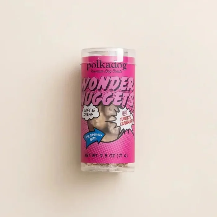 Polkadog Wonder Nuggets Training Bits Turkey & Cranberry Soft & Chewy Dog and Cat Treats Mini Tube 2.5oz