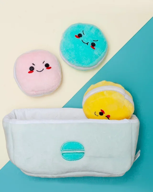 Pooch Macarons Squeaky Plush Dog Toy