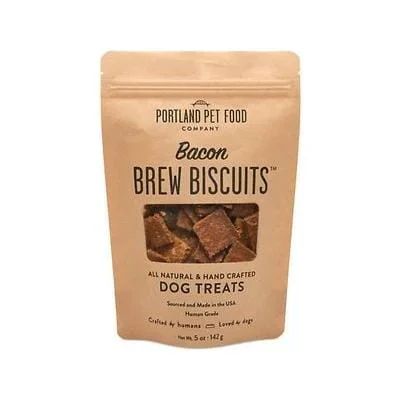 Portland Pet Food Bacon Brew Crunchy Dog Biscuits Treats – 5 Oz