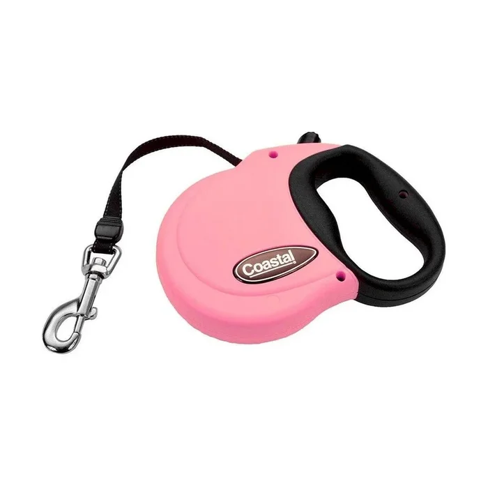 Power Walker Dog Retractable Leash 16′ Pink Medium