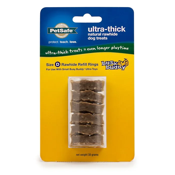 Premier Busy Buddy Ultra-Thick Natural Rawhide Rings Refill