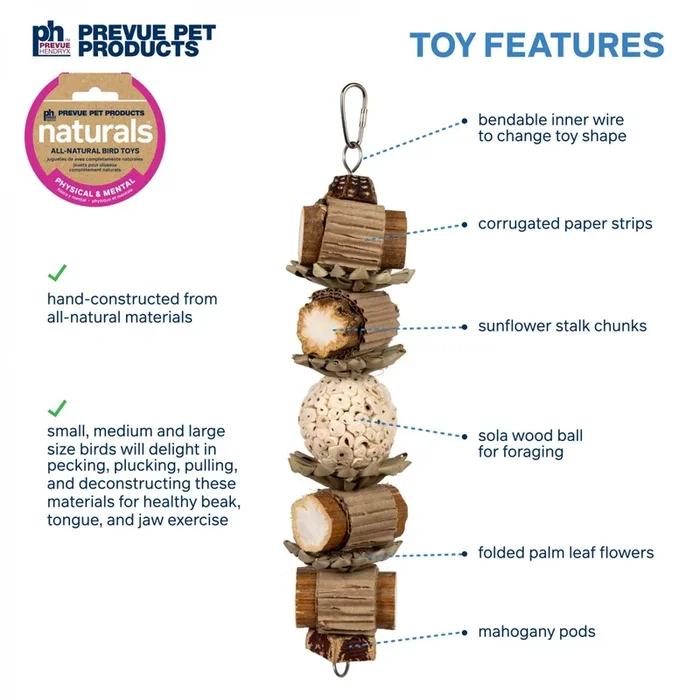 Prevue Pet Naturals Lumberjack Stack Bird Toy