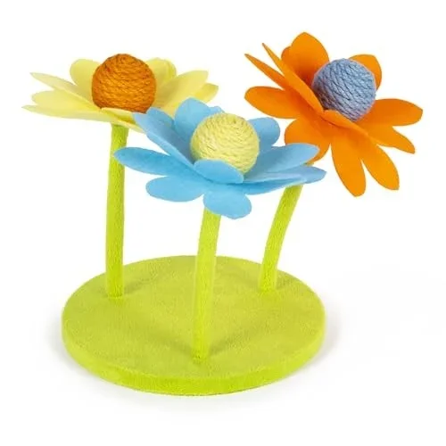 Prevue Pet Products Play N’ Sway Bendable Flowers Jute Cat Furniture and Toy