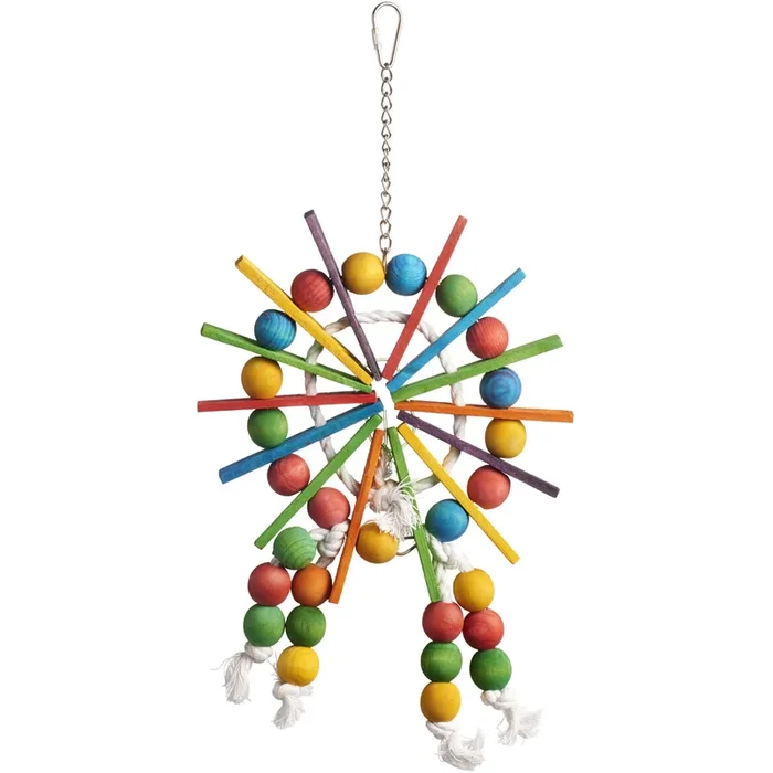 Prevue Pet Products Playfuls Bodacious Bites Ferris Wheel Engaging and Hanging Bird Toy