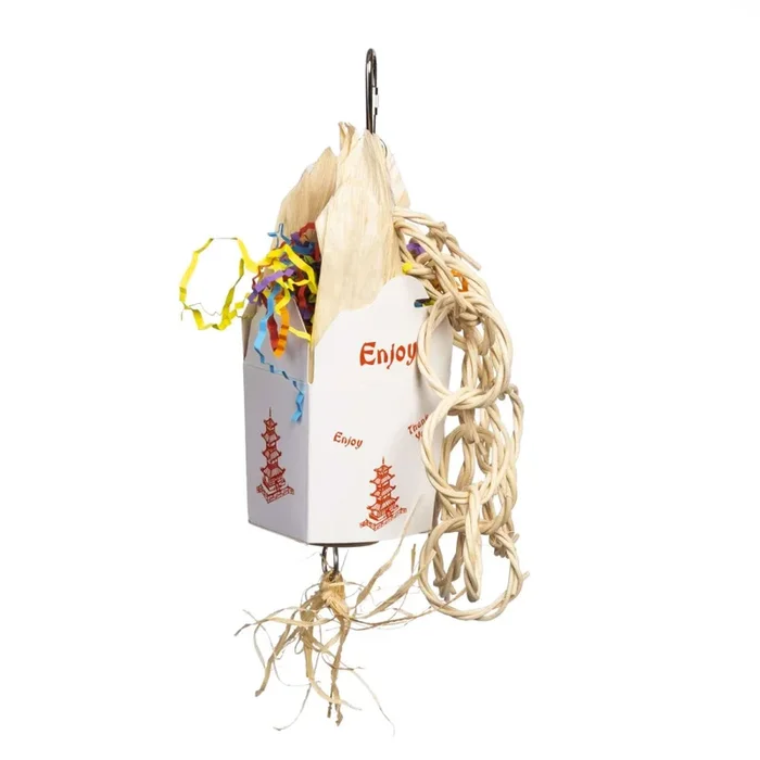 Prevue Pet Products Playfuls Takeout Engage and Forage Hanging Bird Toy