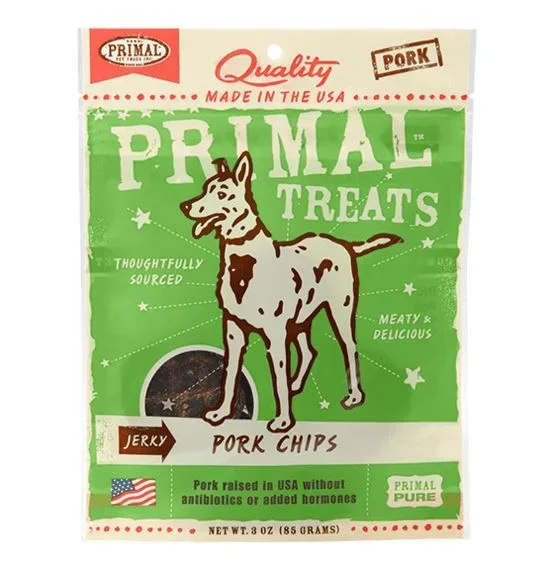 Primal Bacon ME HP Pork Jerky Dog Treats – 12 Oz
